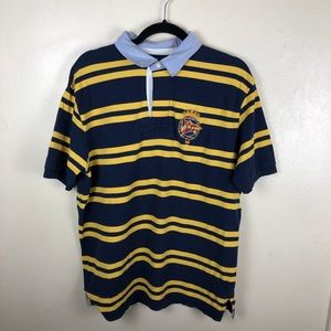 Polo by Ralph Lauren Blue and Yellow Striped Polo